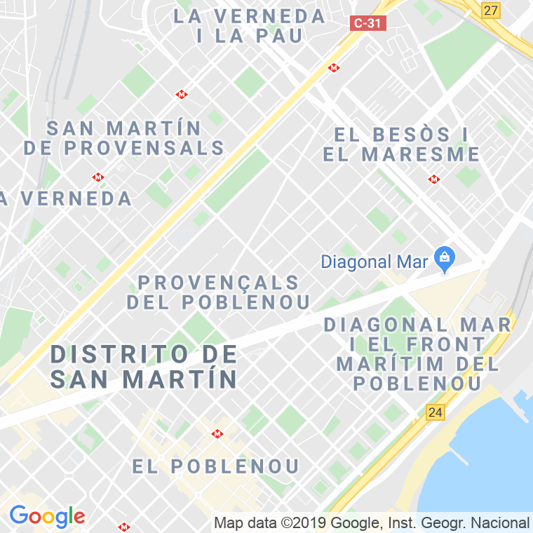Código Postal calle Selva De Mar, La   (Impares Del 1 Al 115)  (Pares Del 2 Al 110) en Barcelona