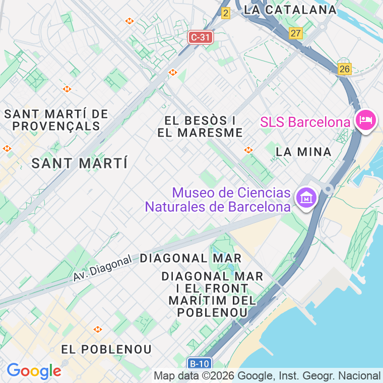 Código postal de Selva de Mar, la   (impares del 1 al 115)  (pares del 2 al 110) en Barcelona