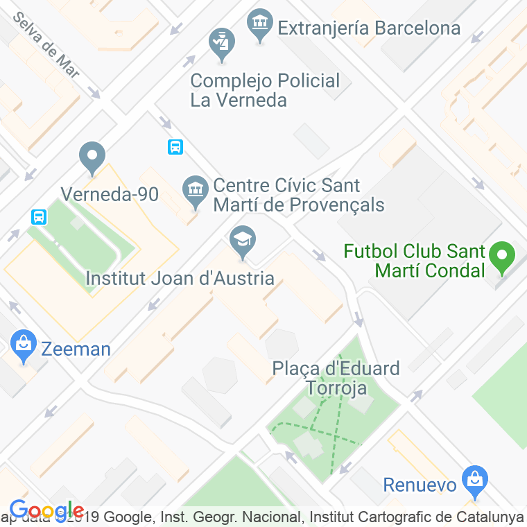 Código Postal calle Angeleta Ferrer D', plaça en Barcelona