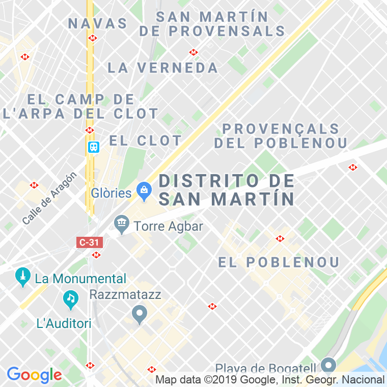 Código Postal calle Bolivia   (Impares Del 203 Al 317)  (Pares Del 228 Al 310) en Barcelona