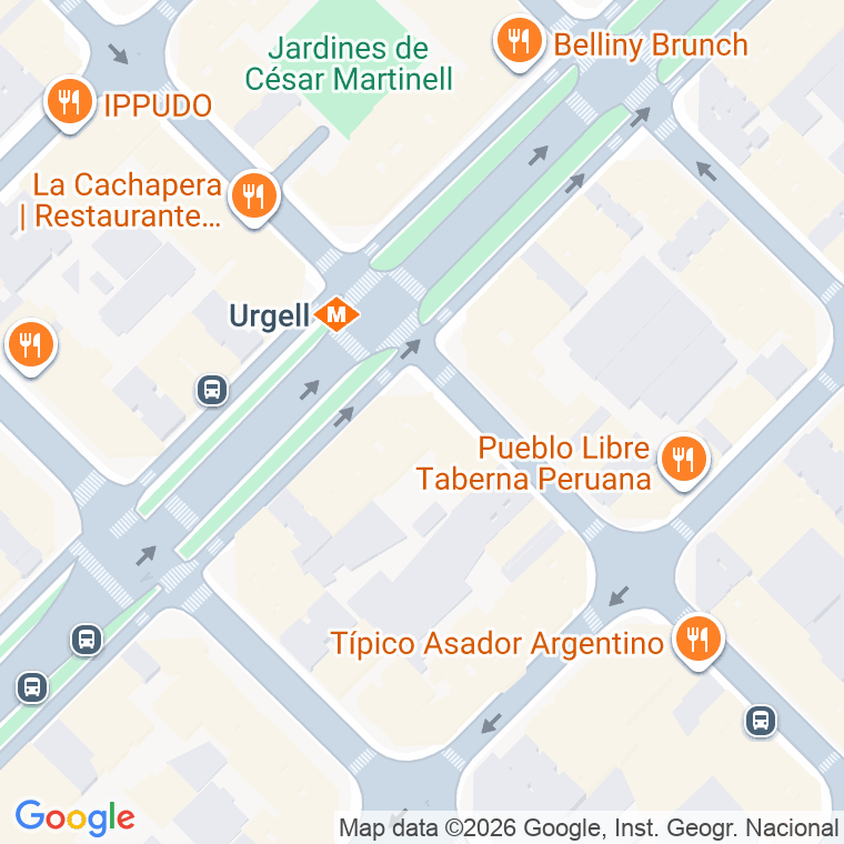 Código postal de Corts Catalanes, de Les, Gran Via (impares del 983 al Final)  (pares del 1004 al Final) en Barcelona