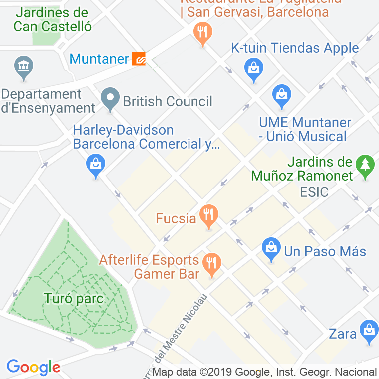 Código Postal calle Amigo en Barcelona