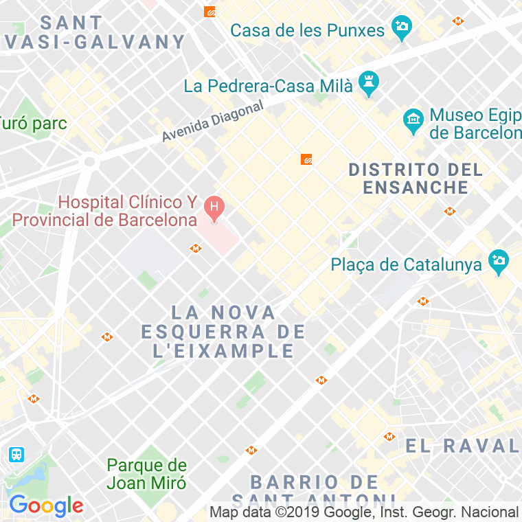 Código Postal calle Casanova, De   (Impares Del 207 Al Final)  (Pares Del 250 Al Final) en Barcelona