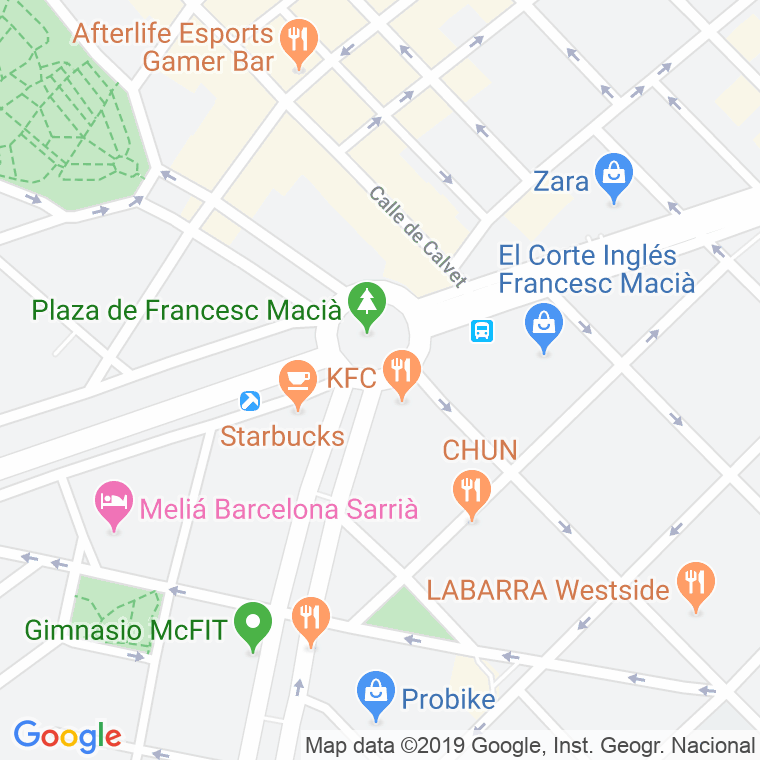 Código Postal calle Francesc Macia, plaça (Impares Del 1 Al 5)  (Pares Del 2 Al 6) en Barcelona