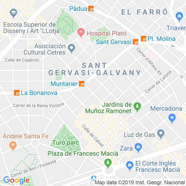 Código Postal calle Santalo en Barcelona