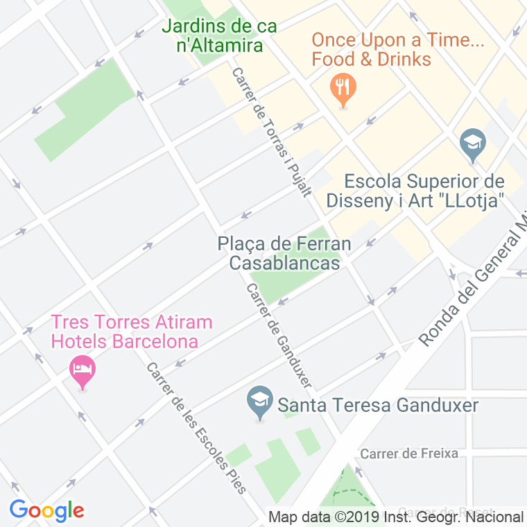 Código Postal calle Ferran Casablancas, plaça en Barcelona