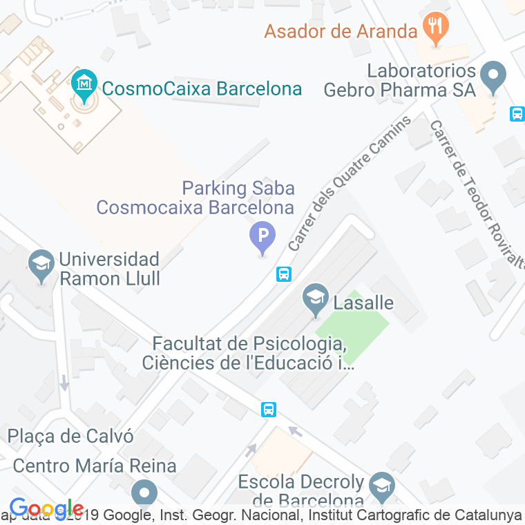 Código Postal calle Quatre Camins en Barcelona