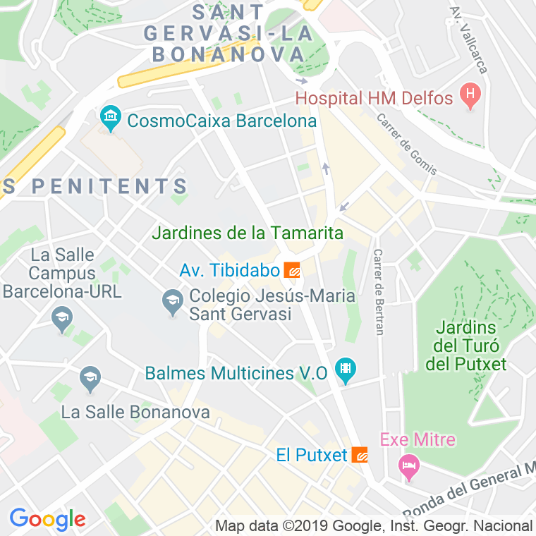 Código Postal calle Sant Gervasi, De, passeig en Barcelona