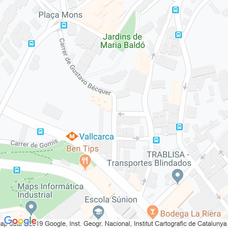 Código Postal calle Calendau en Barcelona