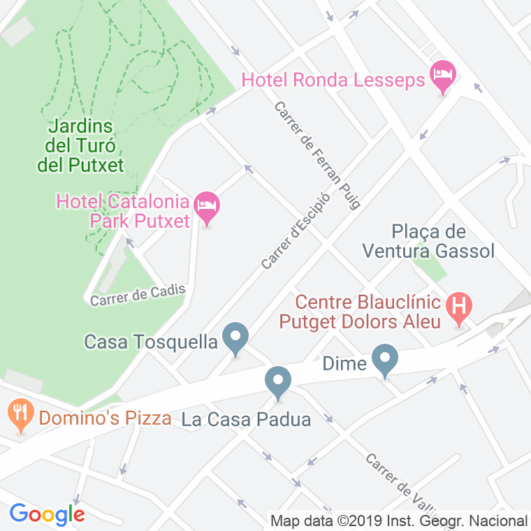 Código Postal calle Escipio en Barcelona