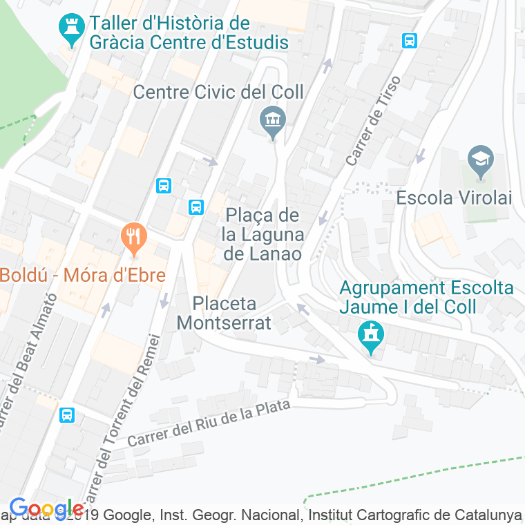 Código Postal calle Laguna De Lanao, plaça en Barcelona
