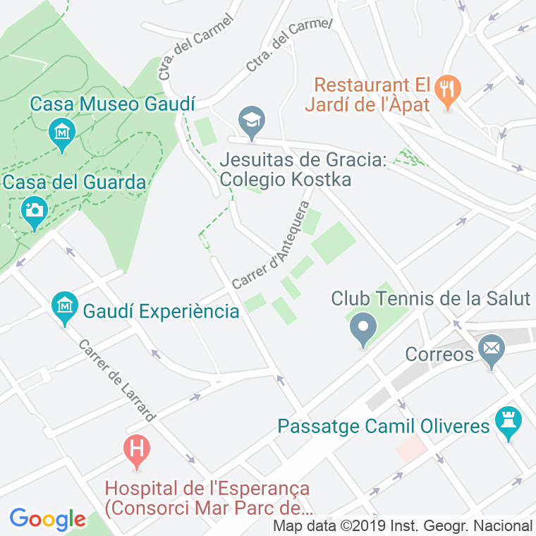 Código Postal calle Antequera en Barcelona