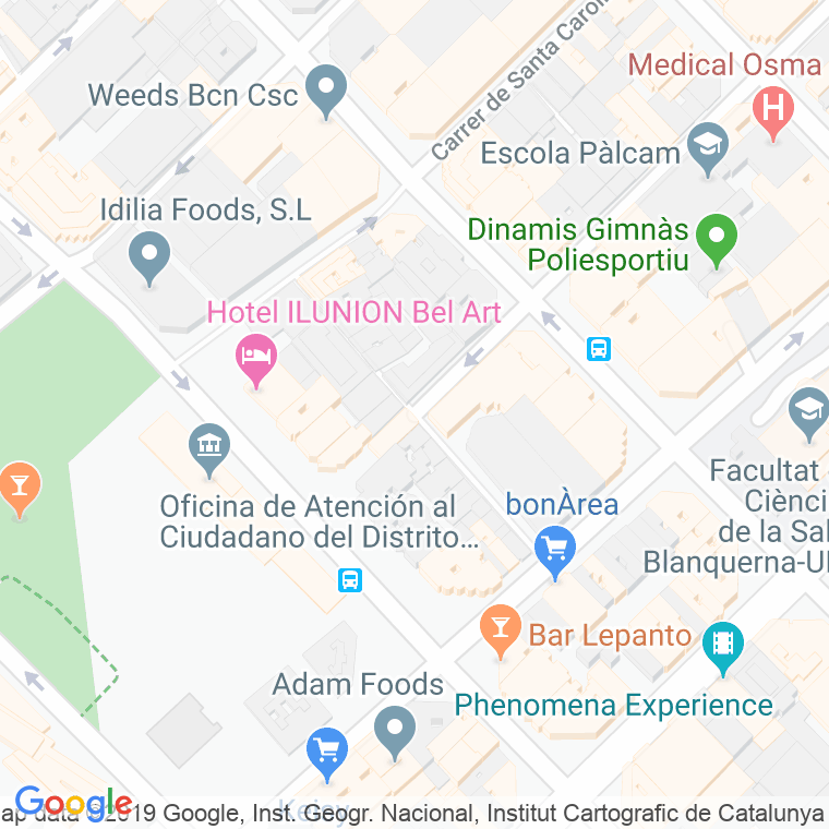 Código Postal calle Bergnes De Las Casas, De en Barcelona