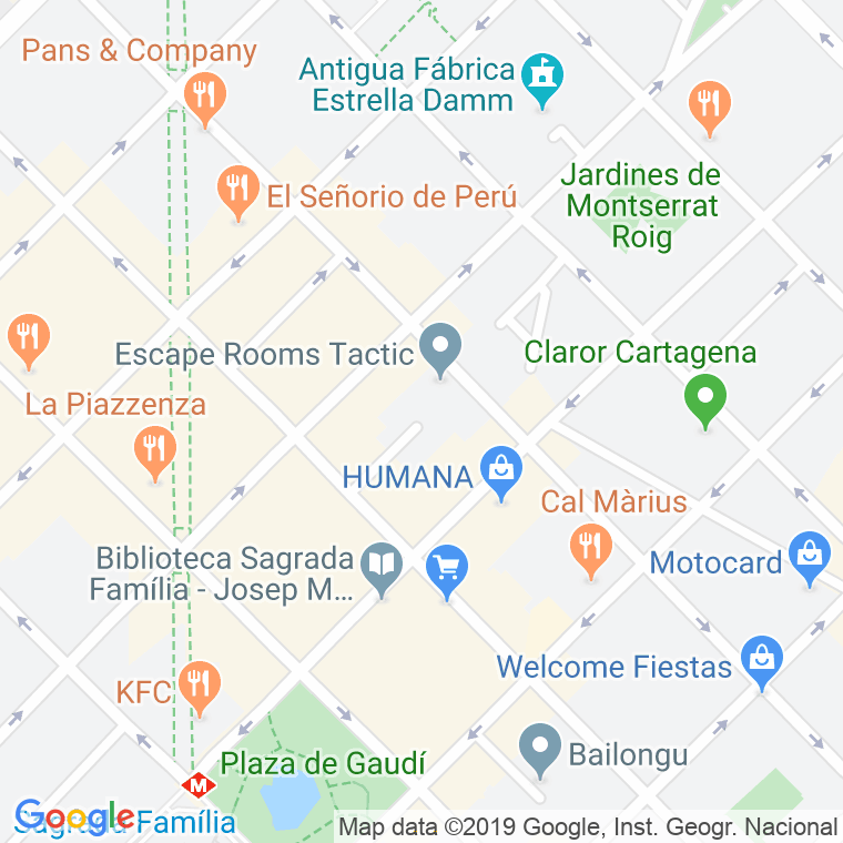 Código Postal calle Carsi, passatge en Barcelona