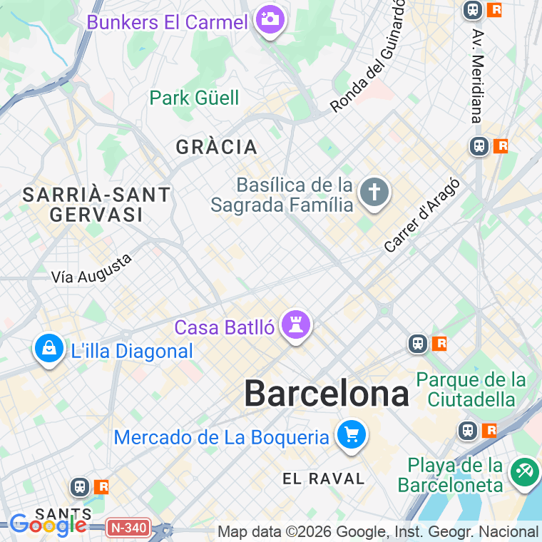 Código postal de Corsega   (impares del 467 al 653)  (pares del 452 al 634) en Barcelona