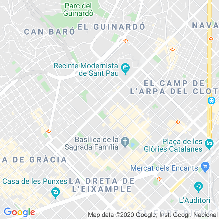 Código Postal calle Marine, passatge en Barcelona