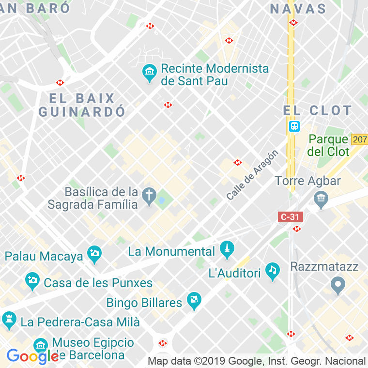 Código Postal calle Padilla   (Impares Del 265 Al Final)  (Pares Del 252 Al Final) en Barcelona