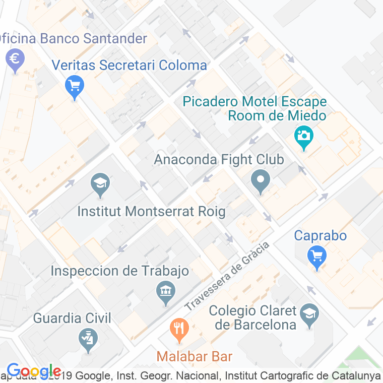 Código Postal calle Torrent De Mariner, Del en Barcelona