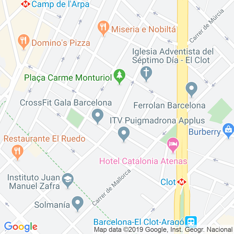 Código Postal calle Dega Bahi en Barcelona