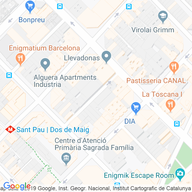 Código Postal calle Independencia, passatge (Impares Del 1 Al Final)  (Pares Del 2 Al Final) en Barcelona