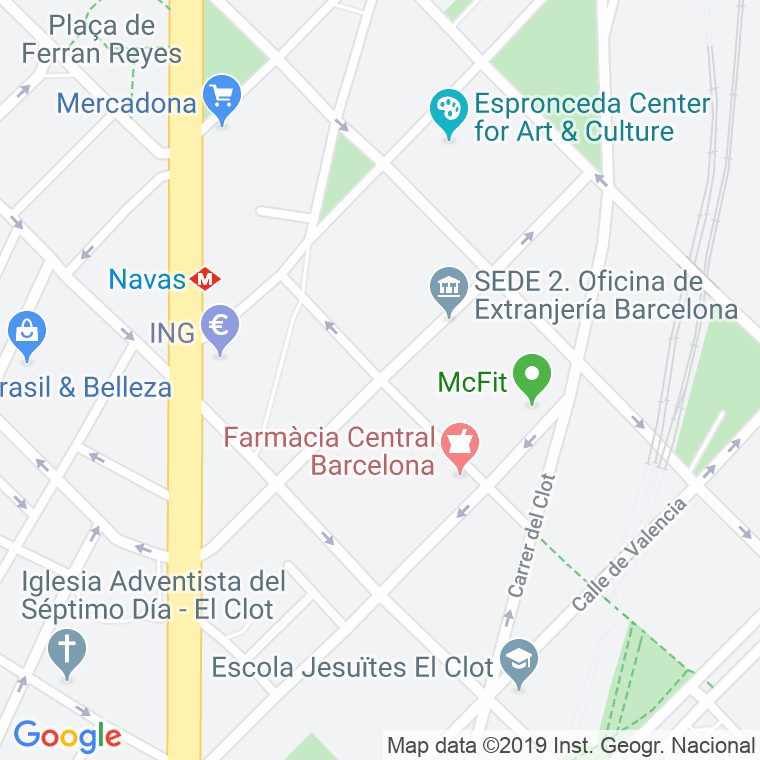 Código Postal calle Murcia, carrer (Impares Del 1 Al 3)  (Pares Del 2 Al 8) en Barcelona