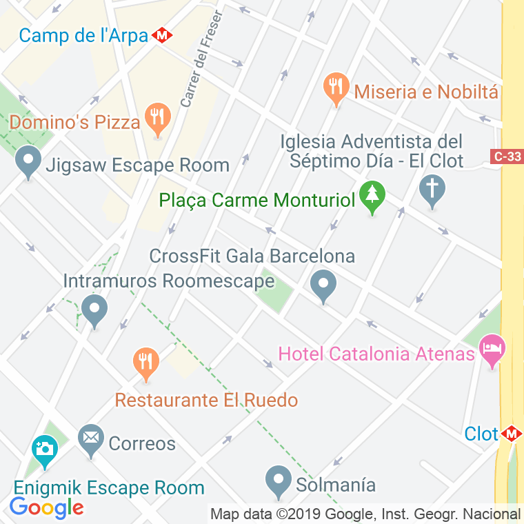 Código Postal calle Pisto en Barcelona