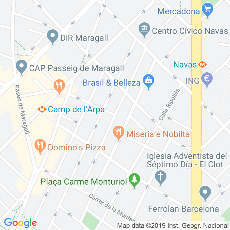 Código Postal calle Ruiz De Padron en Barcelona