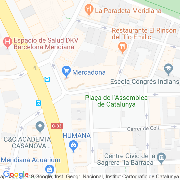 Código Postal calle Antilles en Barcelona