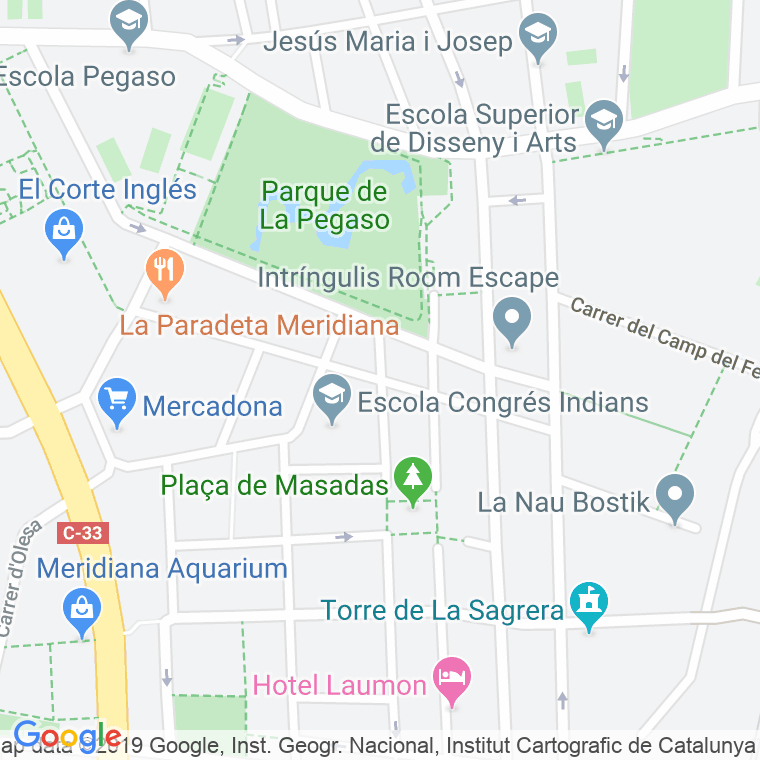 Código Postal calle Cortit en Barcelona