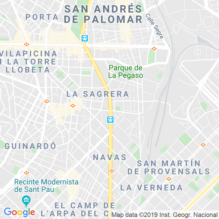 Código Postal calle Industria, De La   (Impares Del 329 Al Final)  (Pares Del 344 Al Final) en Barcelona
