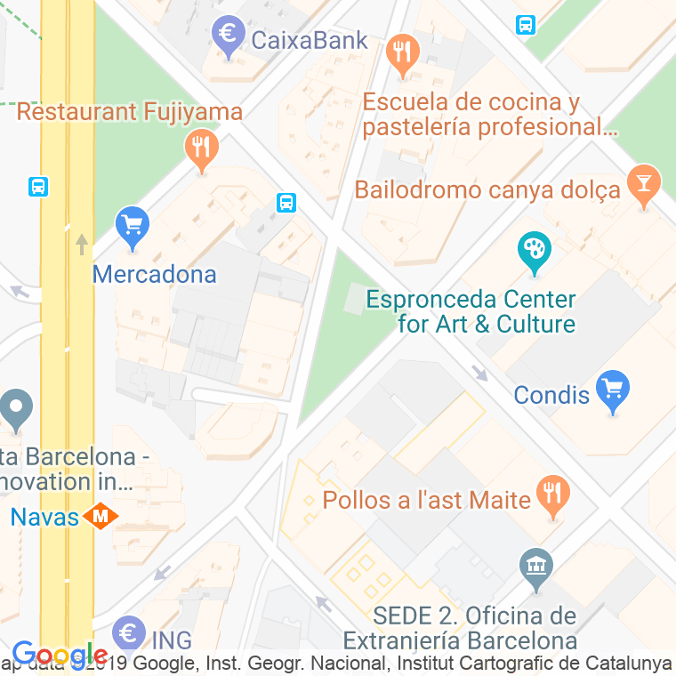 Código Postal calle Islandia, plaça en Barcelona