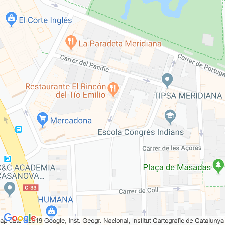 Código Postal calle Jambrina en Barcelona