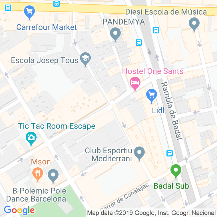 Código Postal calle Casteras en Barcelona