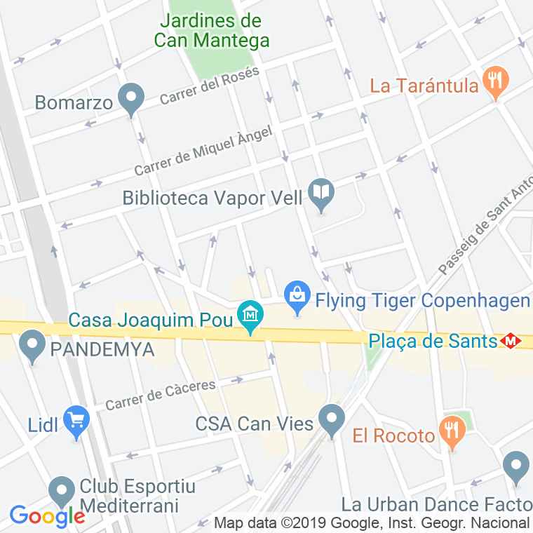 Código Postal calle Demostenes en Barcelona