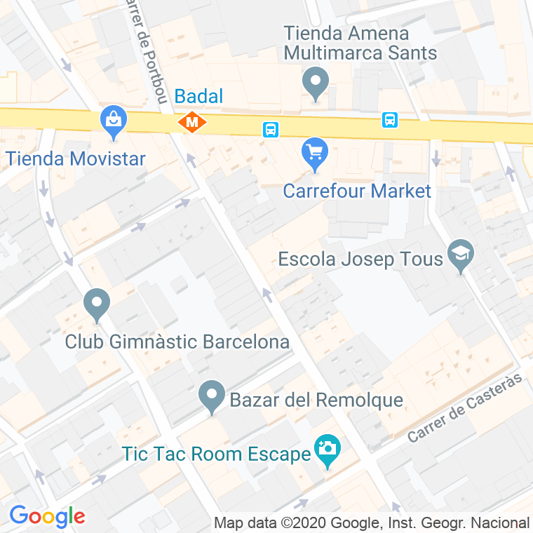 Código Postal calle Gallego en Barcelona