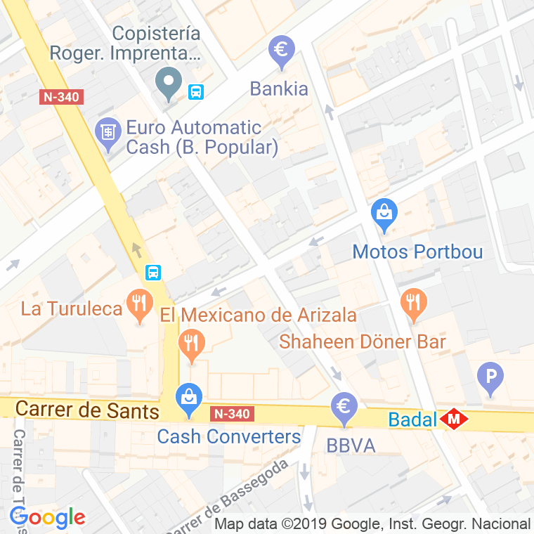 Código Postal calle Jaume Roig, De en Barcelona