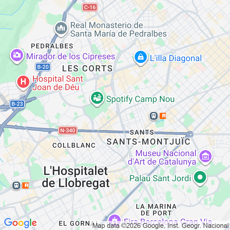 Código postal de Madrid, De, Avinguda (impares del 1 al 187)  (pares del 2 al 202) en Barcelona