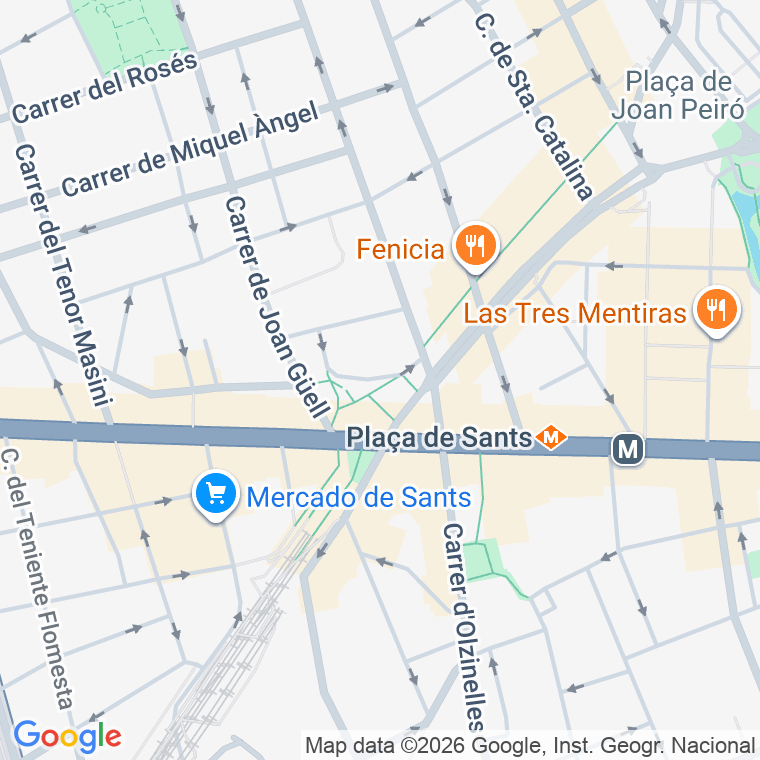 Código postal de Sants, Plaça (impares del 13 al Final)  (pares del 14 al Final) en Barcelona