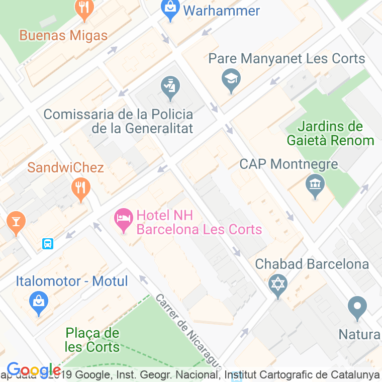 Código Postal calle Bergueda en Barcelona