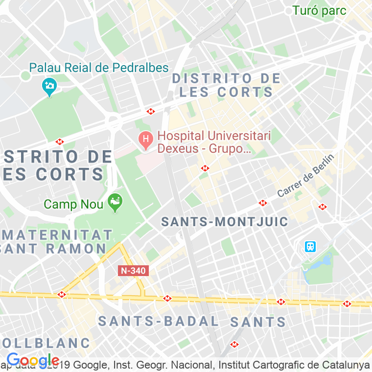 Código Postal calle Corts, De Les, travessera (Impares Del 295 Al Final)  (Pares Del 276 Al Final) en Barcelona
