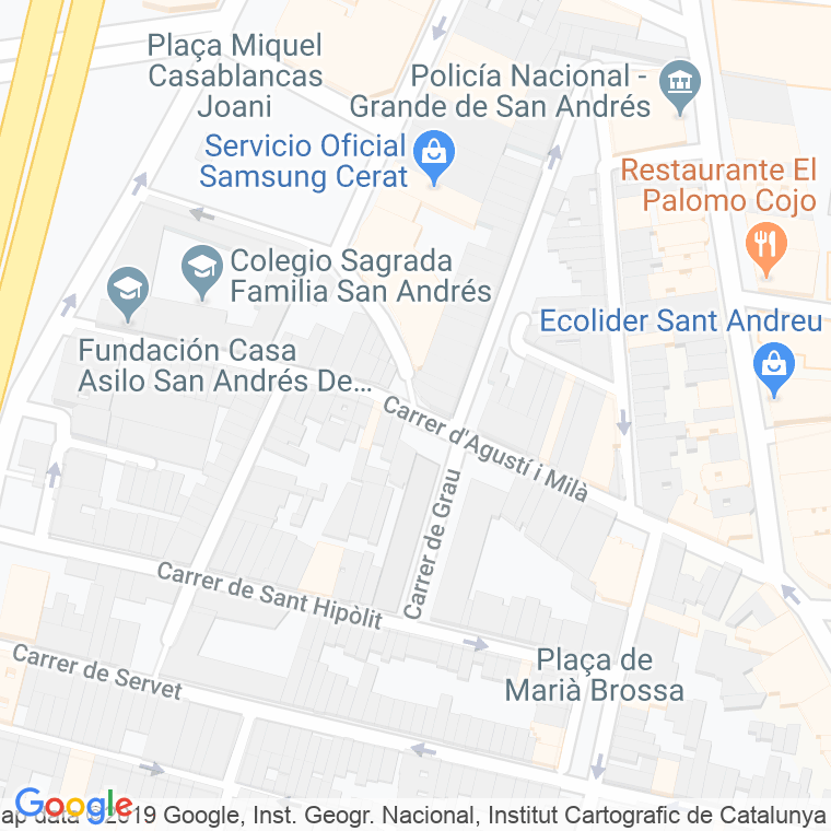 Código Postal calle Agusti I Mila en Barcelona