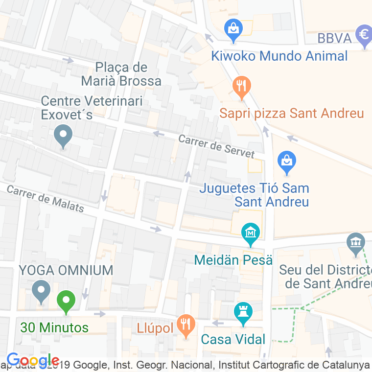 Código Postal calle Baliarda en Barcelona