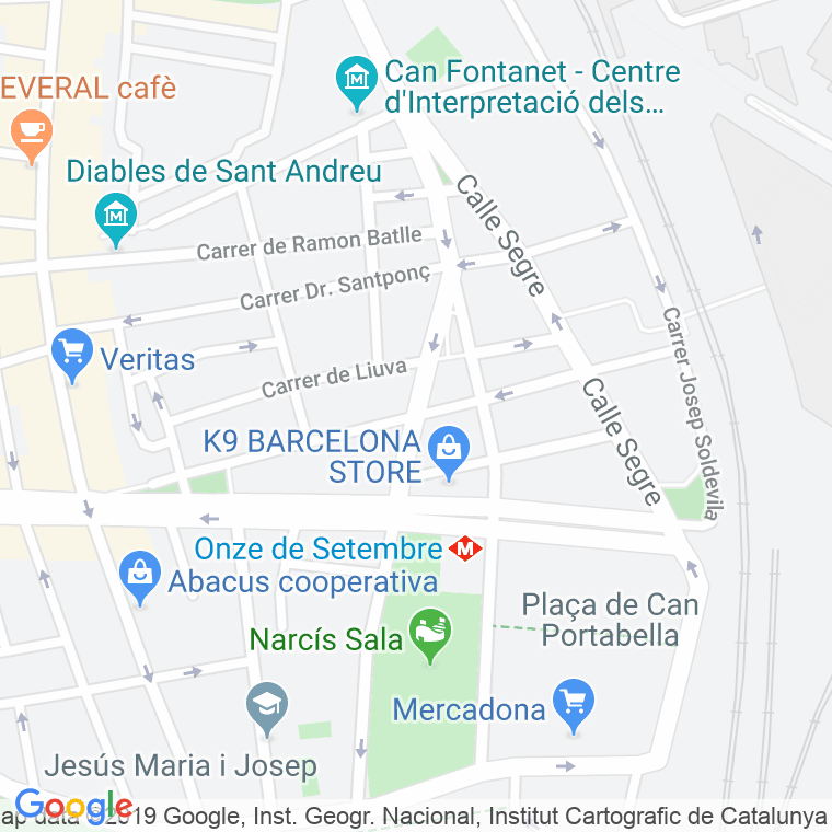 Código Postal calle Borriana en Barcelona