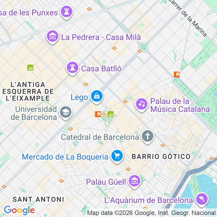 Código postal de Fabra I Puig, Passeig (impares del 1 al 85)  (pares del 2 al 114) en Barcelona