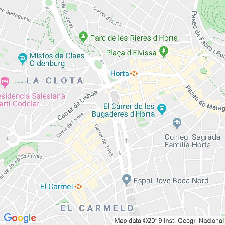 Código Postal calle Alighieri en Barcelona