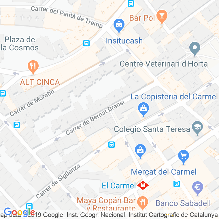 Código Postal calle Bernat Bransi en Barcelona