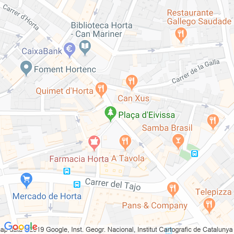Código Postal calle Eivissa, plaça (Impares Del 1 Al 13)  (Pares Del 2 Al 12) en Barcelona