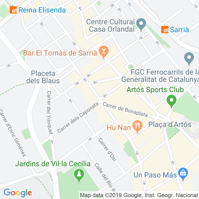 Código Postal calle Bonaplata en Barcelona