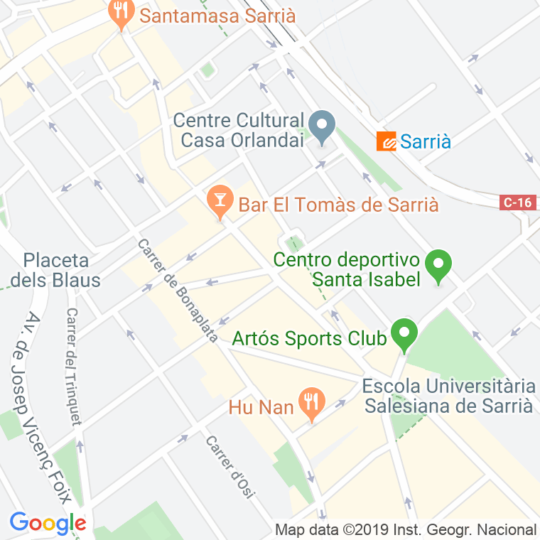 Código Postal calle Calandries en Barcelona