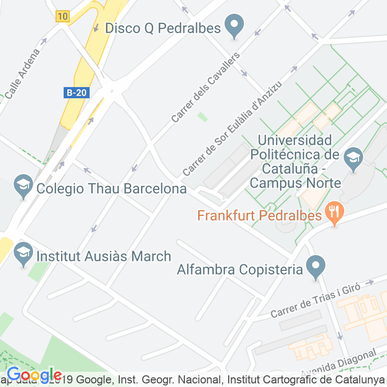 Código Postal calle Gran Capita en Barcelona